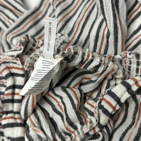 Becca By Rebecca Virtue Getaway Swim Cover Up Pants Pant Striped White Small - Picture 7 of 8